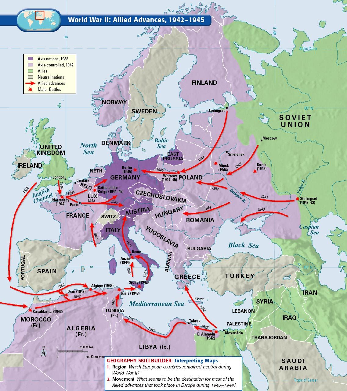 Ww2 Europe Map